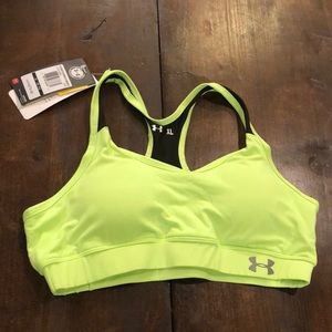 Yellow Under Armour sports bra